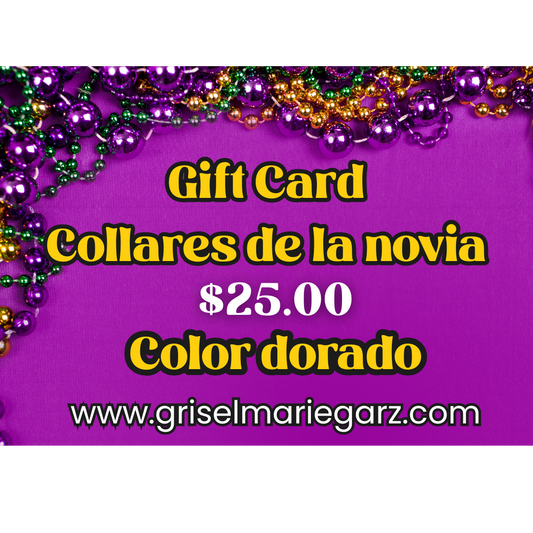 Collares para la Novia - DORADO ($25)
